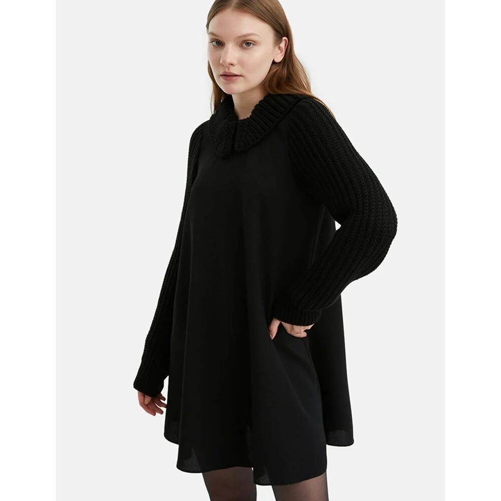 Nocturne Gothic Black Knitted dress